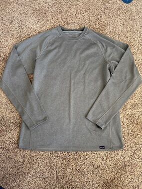 Patagonia Men's Caplene Baselayer Heather Gray Crewneck Long Sleeve Shirt. Sz XL